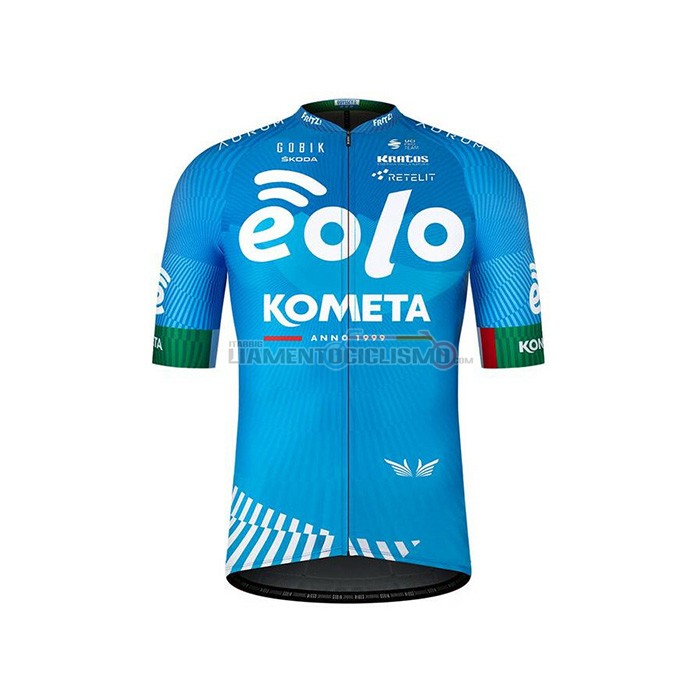 Abbigliamento Ciclismo Eolo Kometa Manica Corta 2021 Blu